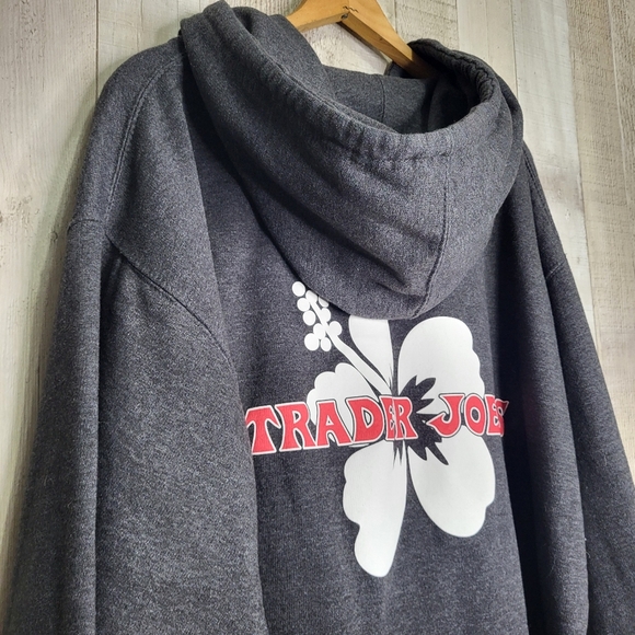 Trader Joes Gray Zip-Up Hoodie. - Picture 6 of 12